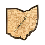 9" State of Ohio County Clock