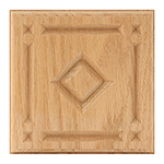 Red Oak 5-1/2" Diamond Design Plinth Block