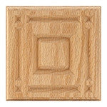 Red Oak 5-1/2" Raised Panel Design Plinth Block
