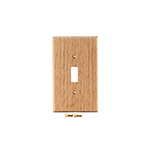 Quarter Sawn Red Oak Hardwood Single Switch Cover Plate
