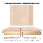 Hard Maple 3" & 4" Select Grade Engineered Flooring
