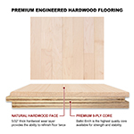 Hard Maple 3" Select Grade Engineered Flooring