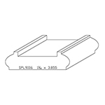 1-1/16" x 3.855" Quarter Sawn White Oak Custom Shoe Rail - SPL9006