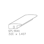 0.531" x 1.407" Custom Hard Maple Miscellaneous Moulding - SPL9141