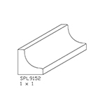 1" x 1" Poplar Custom Cove Moulding - SPL9152