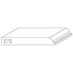 3/4" x 5-1/2" F/J Primed Poplar Custom Baseboard - SPL9198