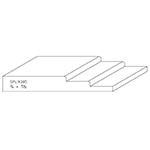 3/4" x 5-1/2" F/J Primed Poplar Custom Baseboard - SPL9305
