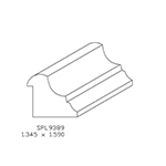 1.345" x 1.590" White Oak Custom Backband - SPL9389