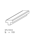 1/2" x 0.720" Natural Alder Custom T-Moulding - SPL9413