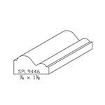 3/4" x 1-3/8" Poplar Custom Bed Moulding - SPL9446