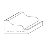 1.600" x 2.850" Custom Hard Maple Miscellaneous Moulding - SPL9510