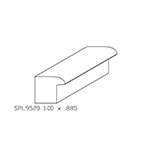 0.880" x 1.100" Quarter Sawn Red Oak Custom Backband - SPL9520