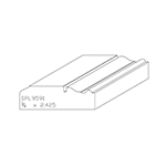 3/4" x 2.425" F/J Primed Poplar Custom Cabinet Edge Profile - SPL9591