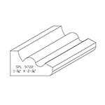 1-1/4" x 2-1/8" Custom Hard Maple Accessory Moulding - SPL9722