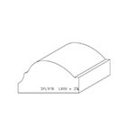 1.800" x 3-3/8" Walnut Custom Accessory Moulding - SPL978
