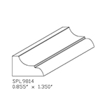 0.855" x 1.350" Hard Maple Custom Miscellaneous Moulding - SPL9814