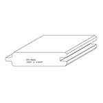 1" x 4.469" White Oak Custom T & G Panel - SPL9826