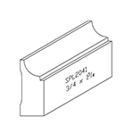 3/4" x 1-3/4" Poplar Custom Baseboard - SPL2041