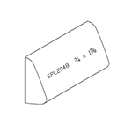 3/4" x 1-5/8" Character Grade White Oak Custom Baseboard - SPL2048