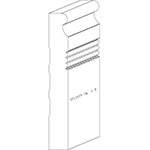 1-1/8" x 8" White Oak Custom Baseboard - SPL2129
