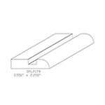 0.550" x 2-1/4" Poplar Custom Baseboard - SPL2179