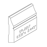 0.531" x 2.445" White Oak Custom Baseboard - SPL2217