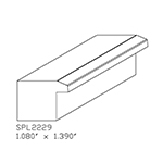 1.080" x 1.390" Hickory Custom Baseboard - SPL2229