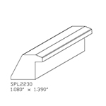 1.080" x 1.390" Hickory Custom Baseboard - SPL2230