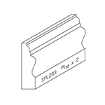 0.594" x 2" Poplar Custom Baseboard - SPL283
