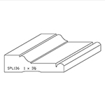1" x 3-1/2" F/J Primed Poplar Custom Casing - SPL136