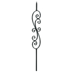 L.J.Smith 1/2" Hollow Iron Square Baluster LIH-HOL30144, Oil Rubbed Copper