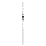 L.J. Smith 1/2" Hollow Iron Square Kneewall Baluster LIH-KW1BASK44, Oil Rubbed Copper