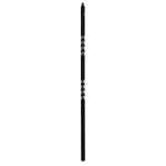 3/4" L.J. Smith Hollow Iron Square Balusters, Double Twist,  Low Sheen Black LIH-MG2TW44