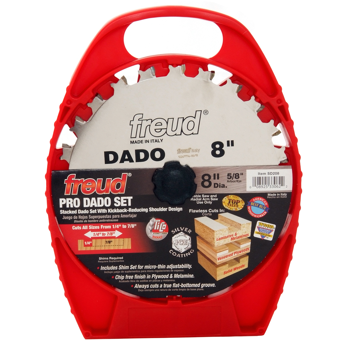 Freud 8" Super Dado Set SD208S