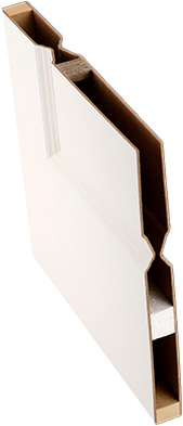 Cross-section image of a molded hollow core door.