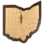 12" State of Ohio County Clock