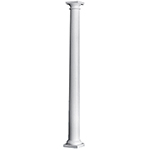 12" x 10' Plain Round Tapered PermaCast&reg; Column with Tuscan Cap & Base