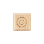 Maple 2-1/2" Bullseye Plinth Block