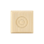 Poplar 3" Bullseye Plinth Block