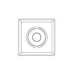Quarter Sawn Red Oak 3" Bullseye Plinth Block