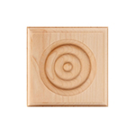 Maple 3-1/2" Bullseye Plinth Block