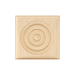 Maple 3-3/2" Bullseye Plinth Block