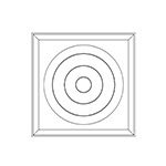 Quarter Sawn Red Oak 4" Bullseye Plinth Block