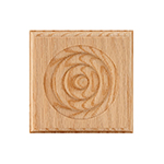 Red Oak 4" Bullseye Plinth Block