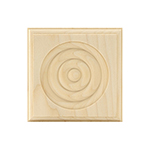 Poplar 4" Bullseye Plinth Block