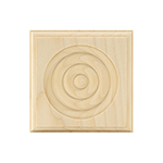 Poplar 4" Bullseye Plinth Block