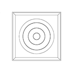 Quarter Sawn Red Oak 4" Bullseye Plinth Block
