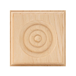Maple 4-1/4" Bullseye Plinth Block