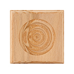 Red Oak 4-1/4" Bullseye Plinth Block