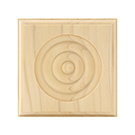 Poplar 4-1/4" Bullseye Plinth Block